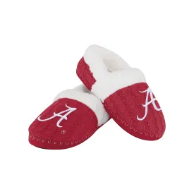 Alabama Crimson Tide NCAA Womens Team Color Fur Moccasin Slippers