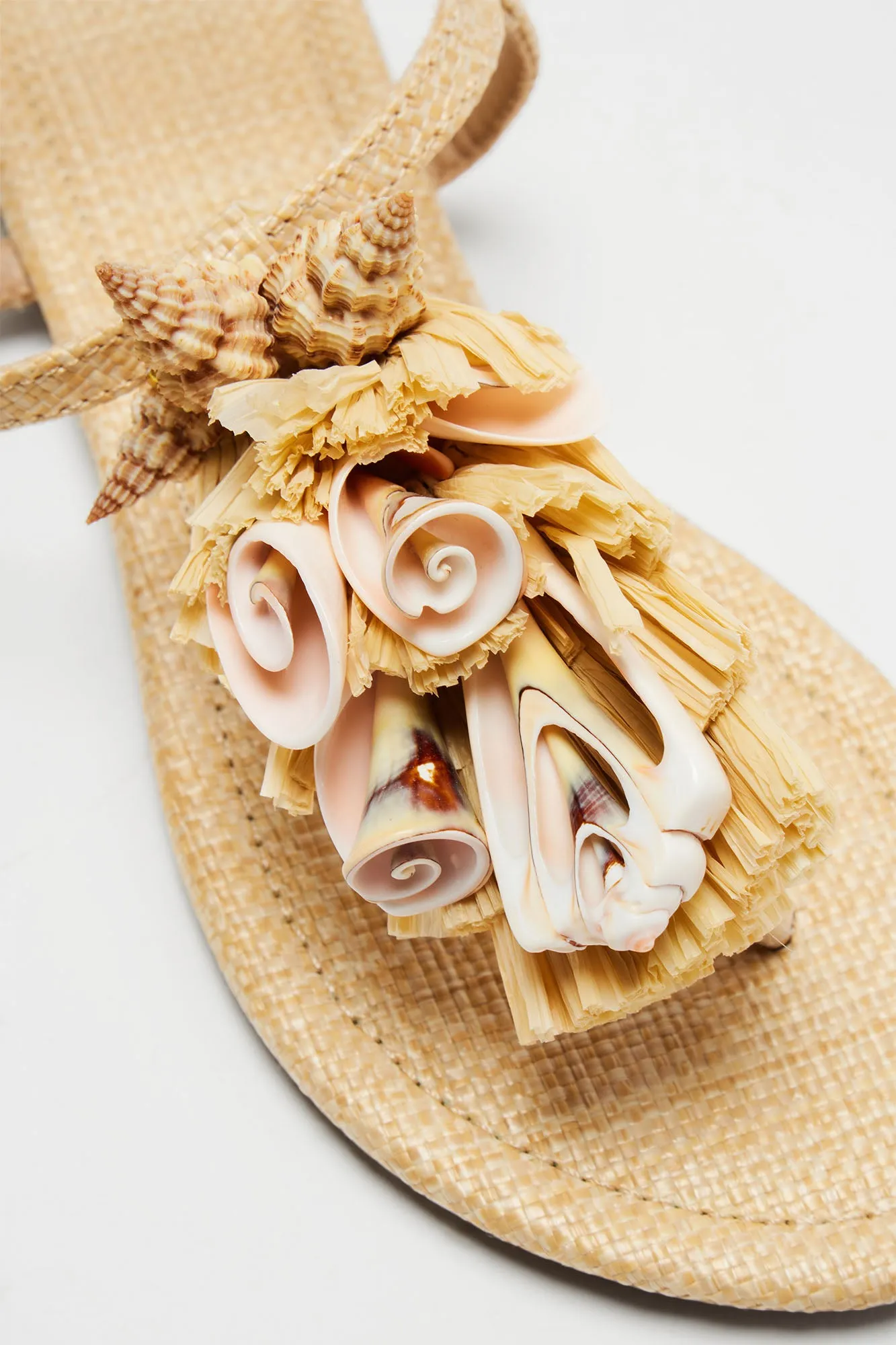 Beach Views Flat Sandals - Nude