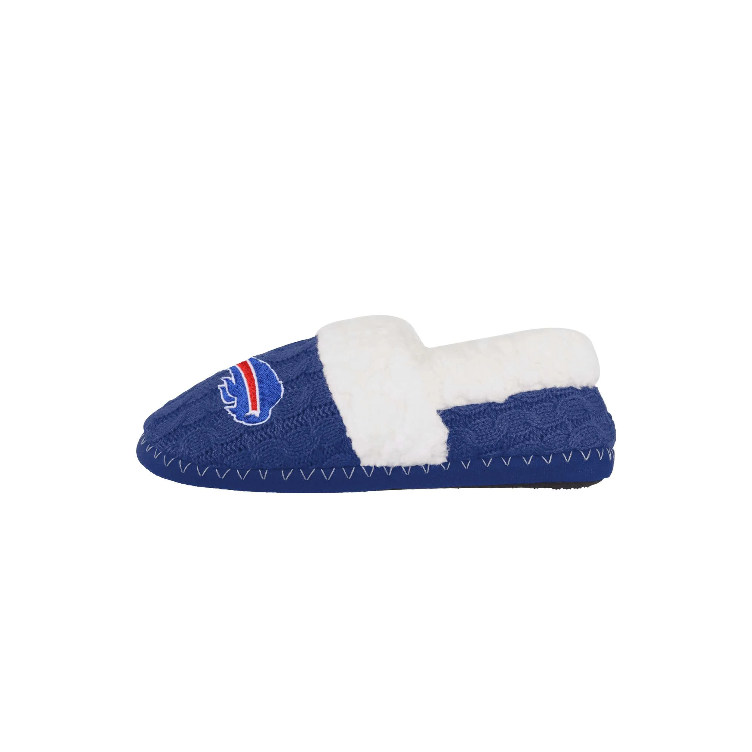 Buffalo Bills NFL Womens Team Color Fur Moccasin Slippers