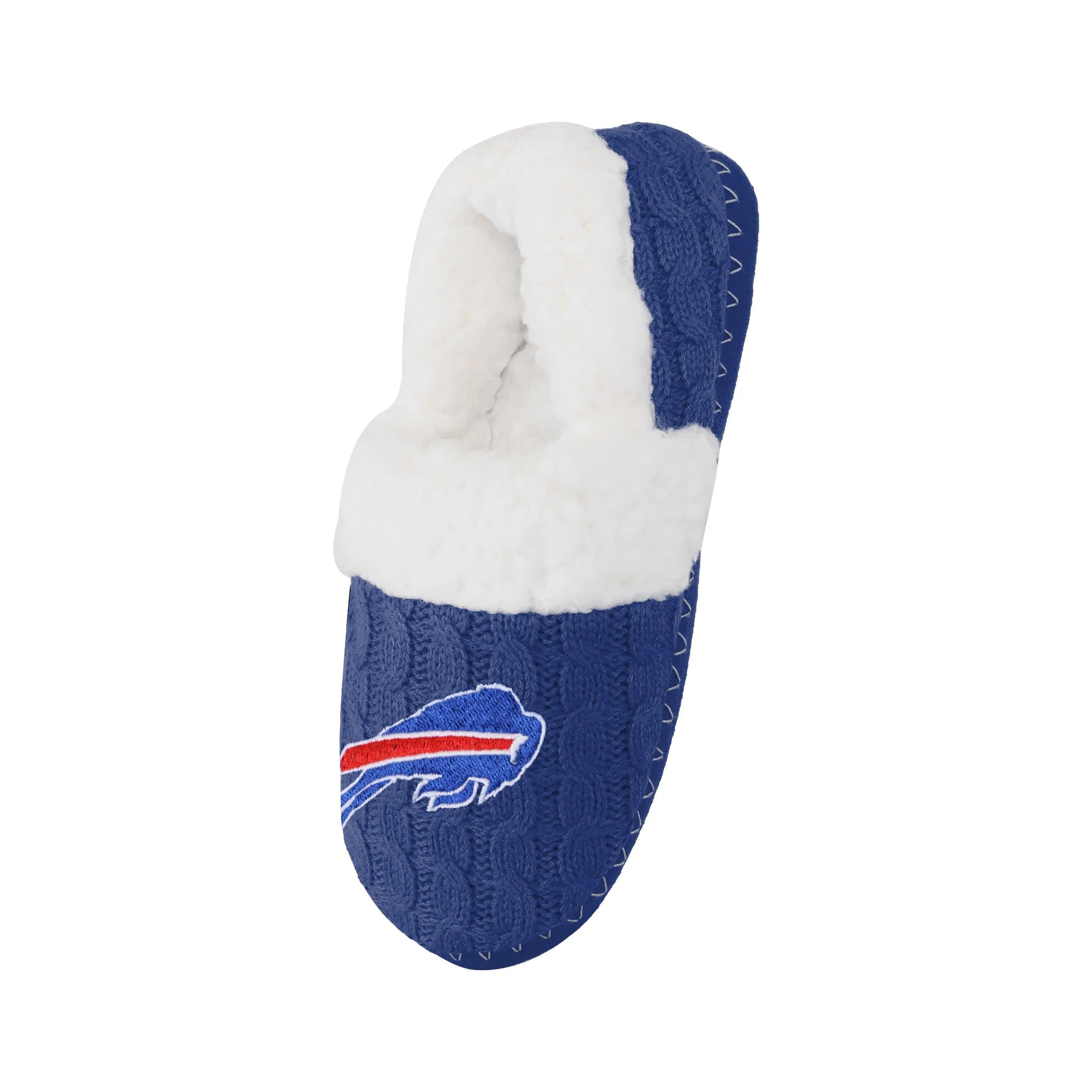 Buffalo Bills NFL Womens Team Color Fur Moccasin Slippers