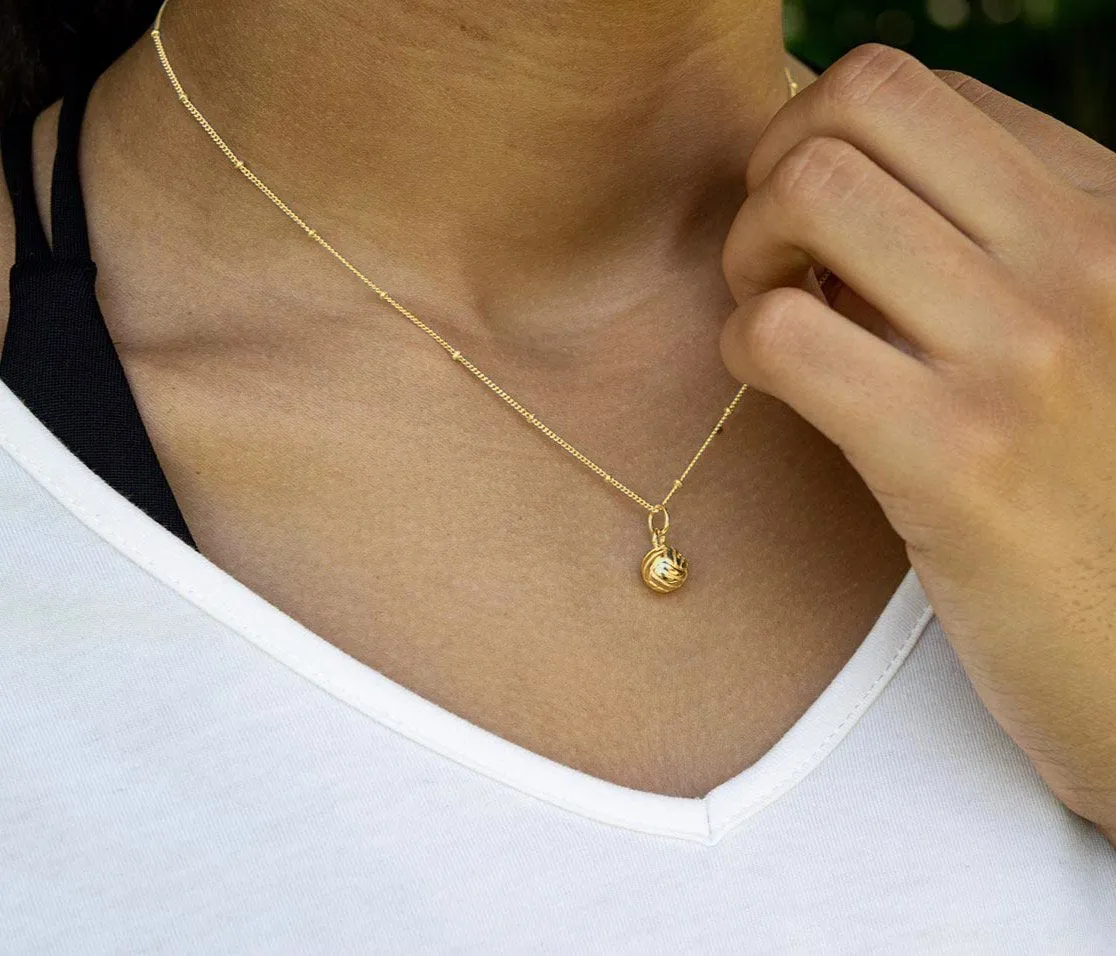 CC Sport Gold Volleyball Necklace and Earrings Gift Set