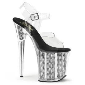Flamingo-808SRS Clear/Black SRS, 8" Heels
