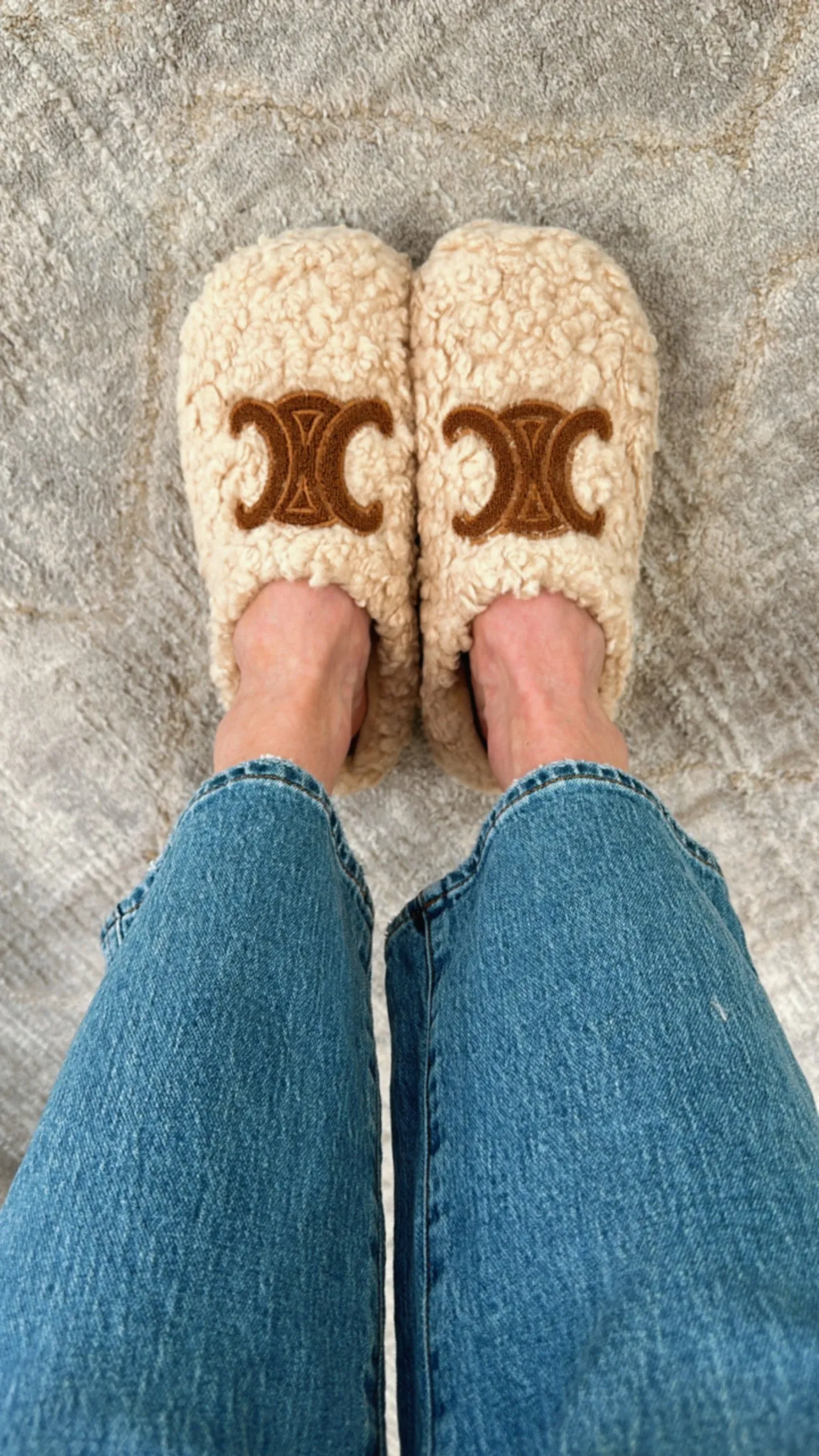 NEW!! Sasha Platform Slippers in Beige